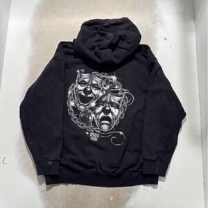 Dyse One Original Black Hoodie Smile Now Cry Later Clown Graphic Mens Medium